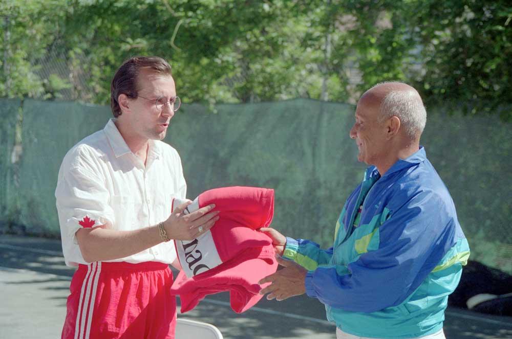 Sri Chinmoy talking with Daniel St. Hilaire